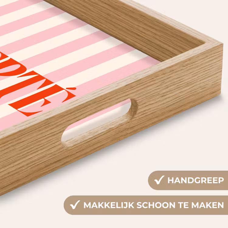 Dienblad - Zachtroze - Rood - Strepen - Liberté — 5