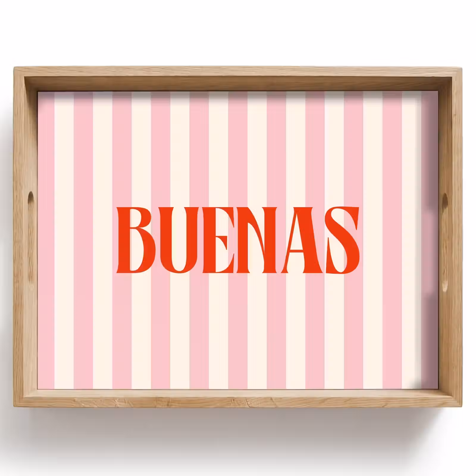 Dienblad - Zachtroze - Rood - Strepen - Buenas — 1