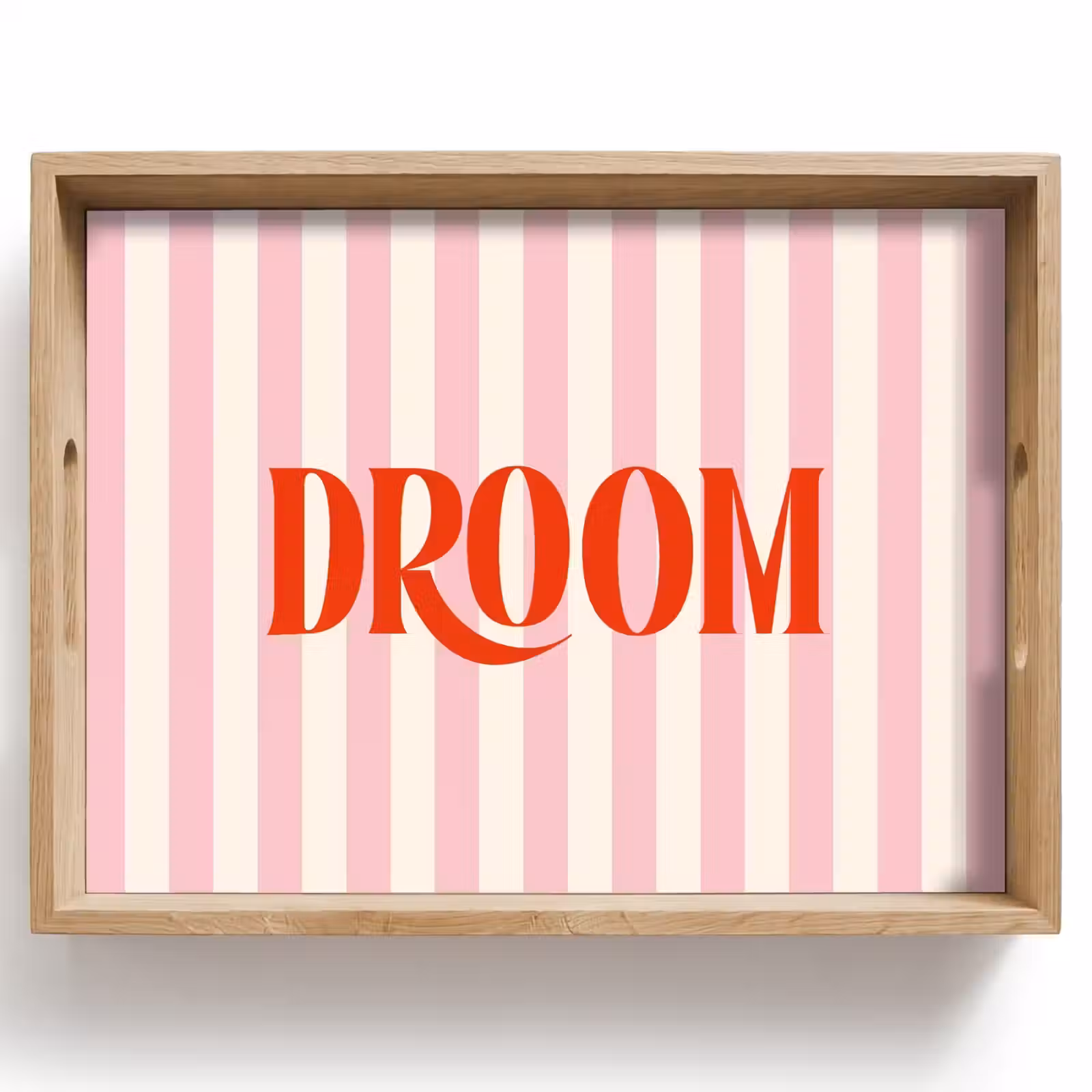 Dienblad - Zachtroze - Rood - Strepen - Droom — 1