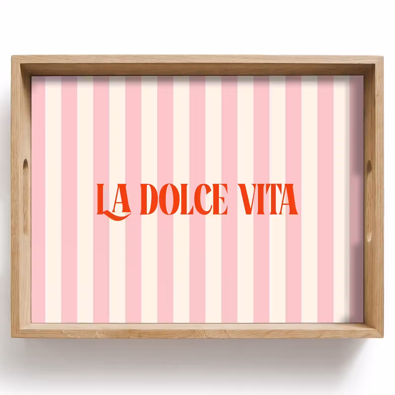 Dienblad - Zachtroze - Rood - Strepen - La Dolce Vita — 1