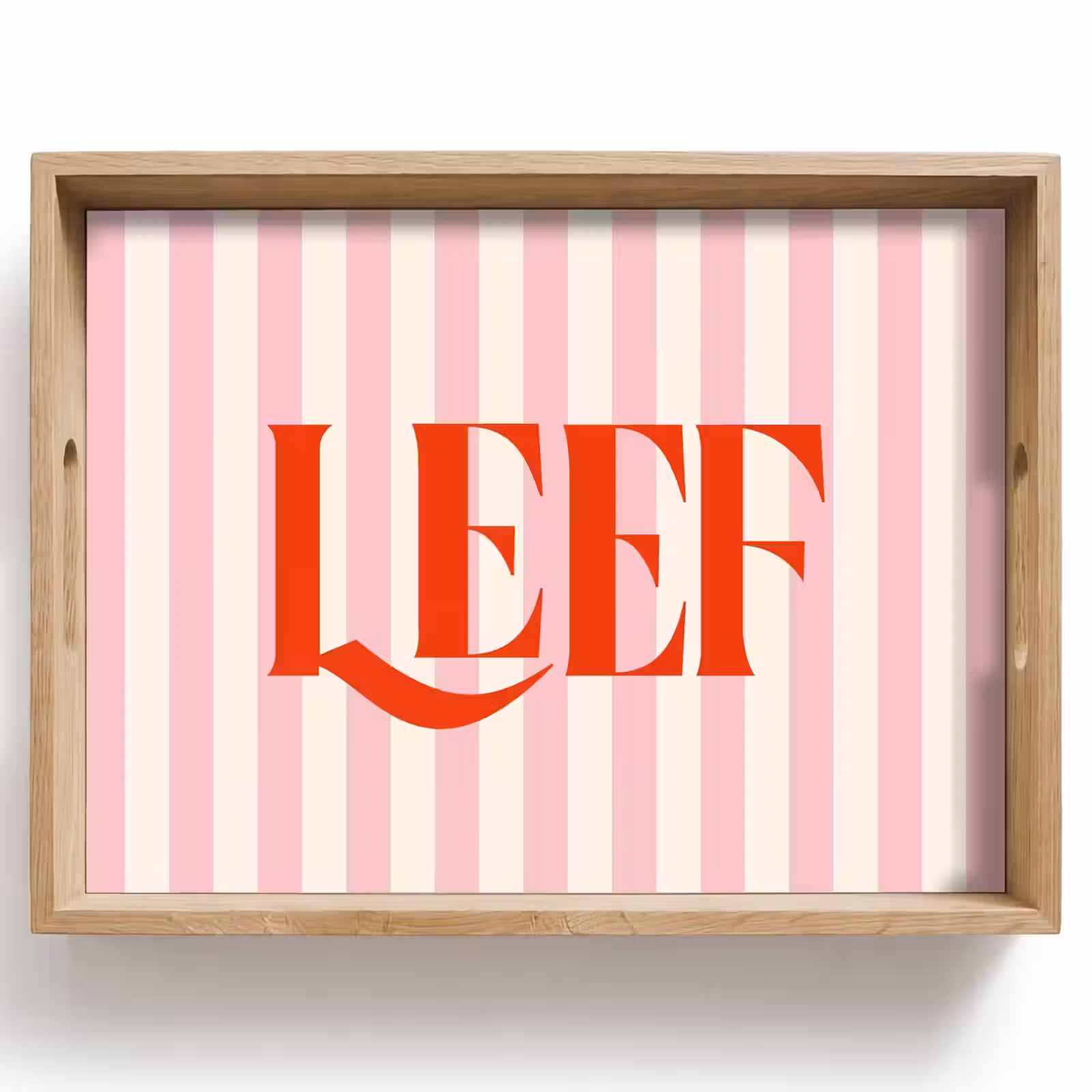 Dienblad - Zachtroze - Rood - Strepen - Leef — 1