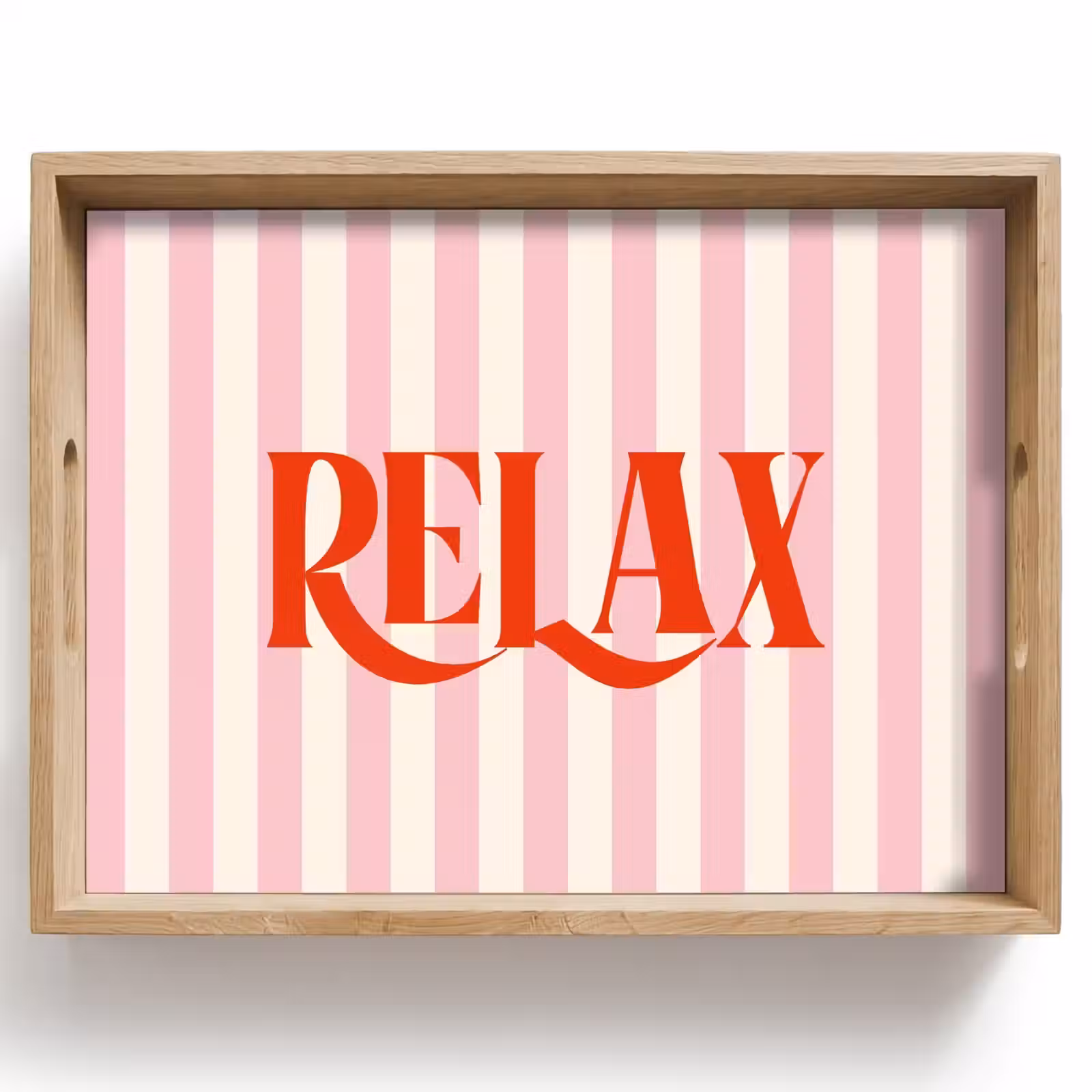 Dienblad - Zachtroze - Rood - Strepen - Relax — 1