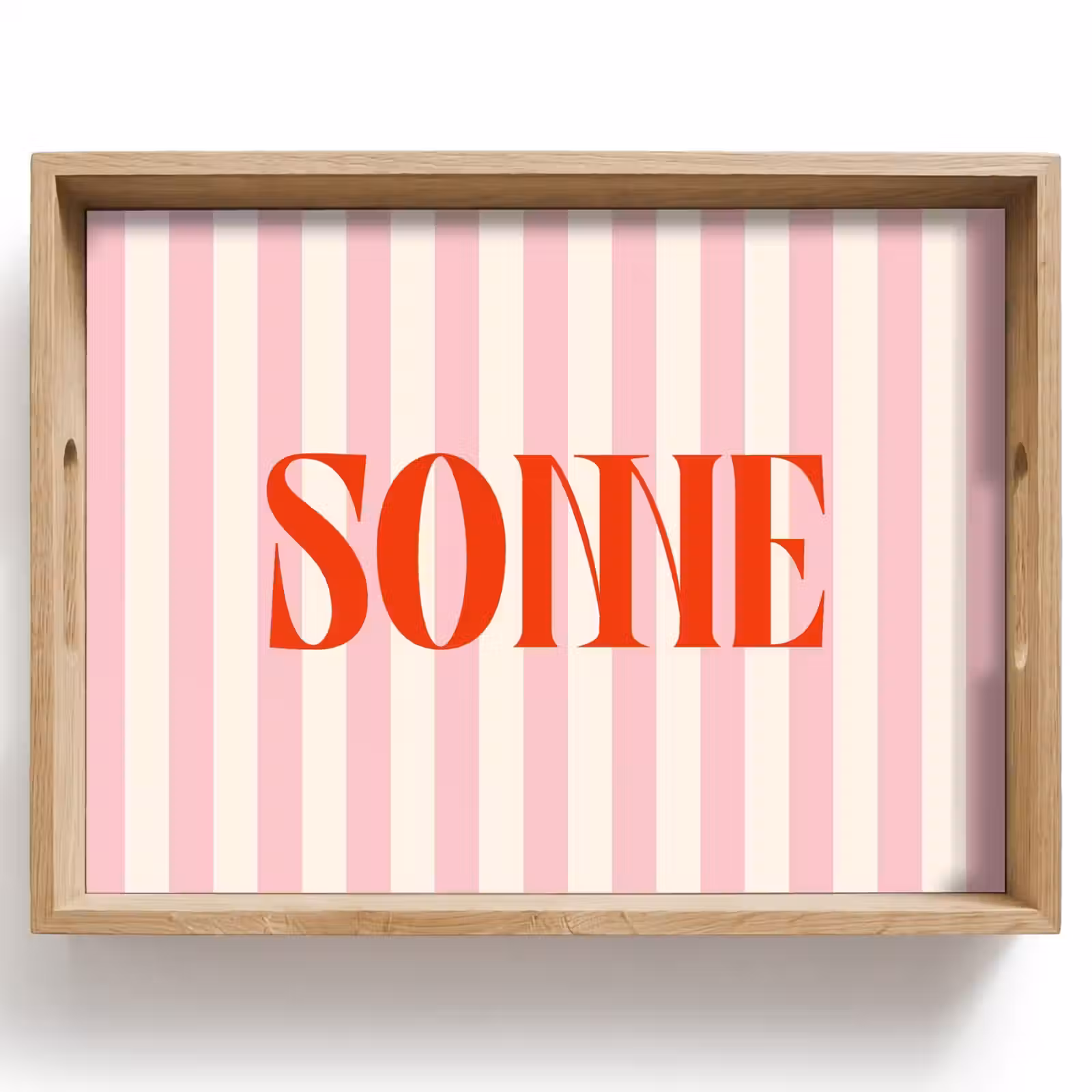 Dienblad - Zachtroze - Rood - Strepen - Sonne — 1