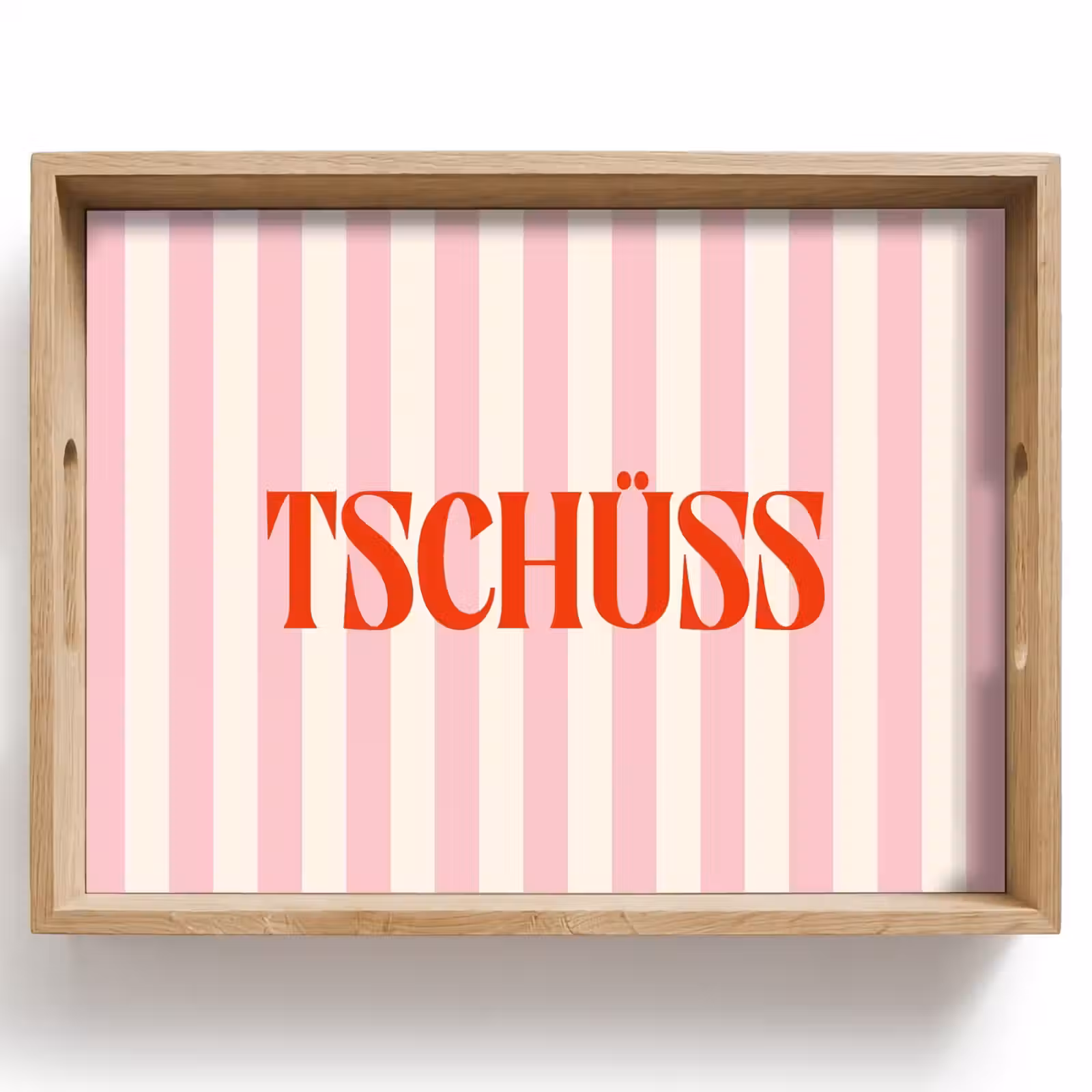 Dienblad - Zachtroze - Rood - Strepen - Tschüss — 1