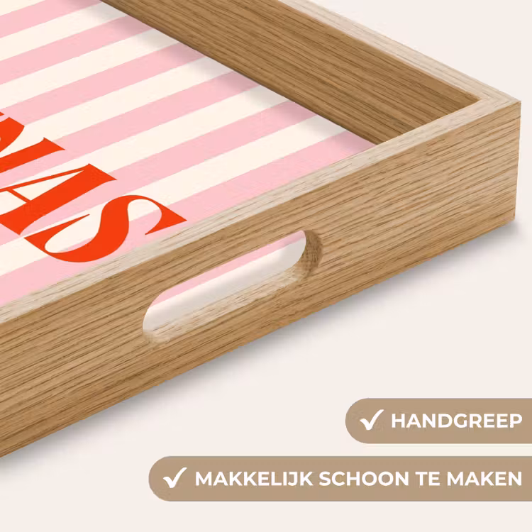 Dienblad - Zachtroze - Rood - Strepen - Buenas — 5