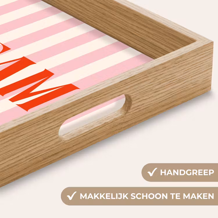 Dienblad - Zachtroze - Rood - Strepen - Dream — 5