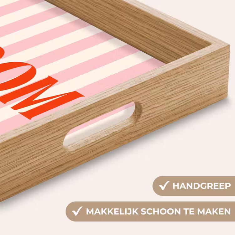 Dienblad - Zachtroze - Rood - Strepen - Droom — 5