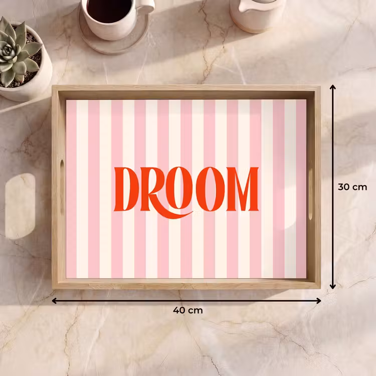 Dienblad - Zachtroze - Rood - Strepen - Droom — 9