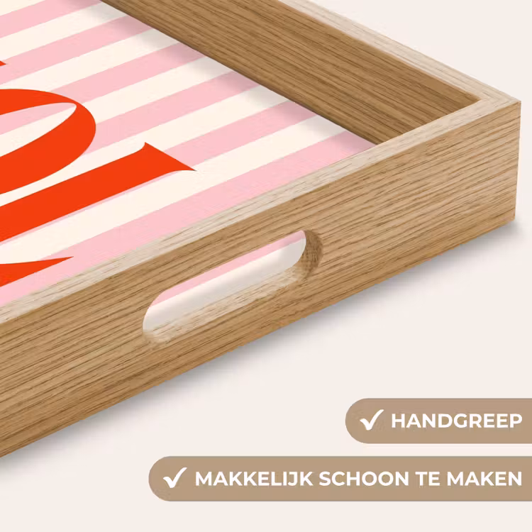Dienblad - Zachtroze - Rood - Strepen - Sol — 5