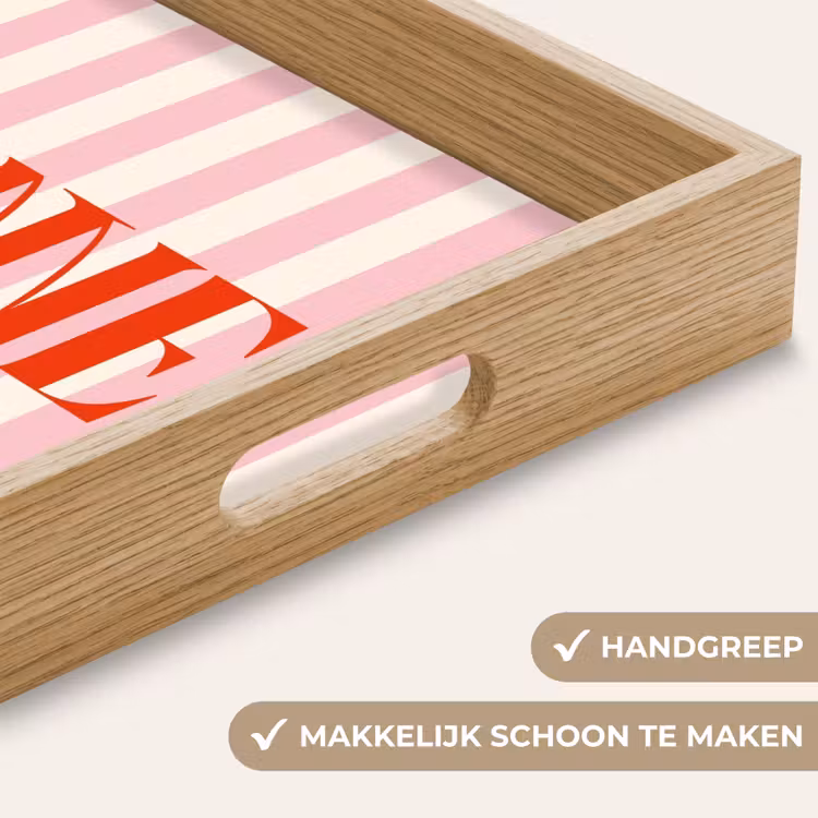 Dienblad - Zachtroze - Rood - Strepen - Sonne — 5