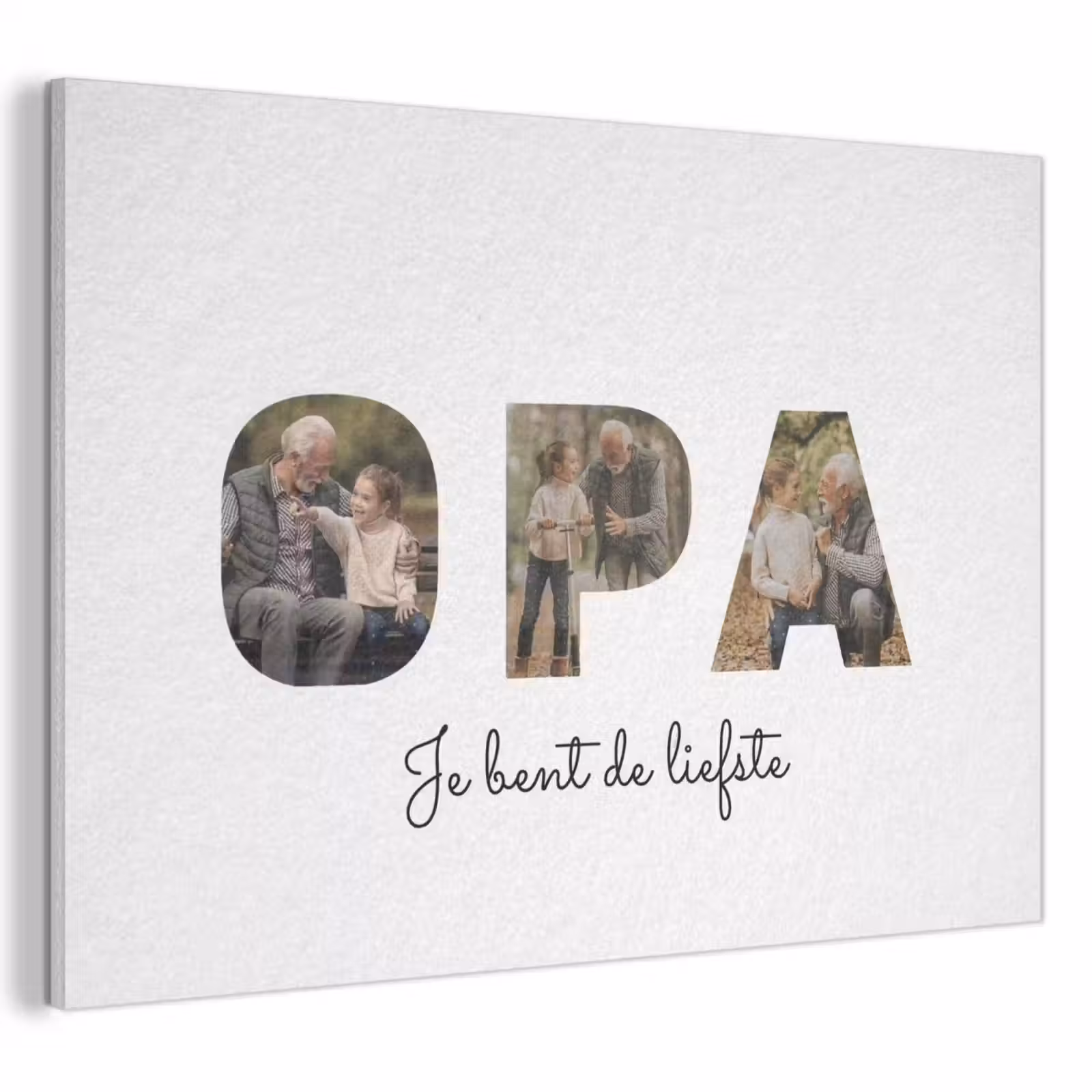 Akoestisch schilderij - Opa - Lettercollage — 1
