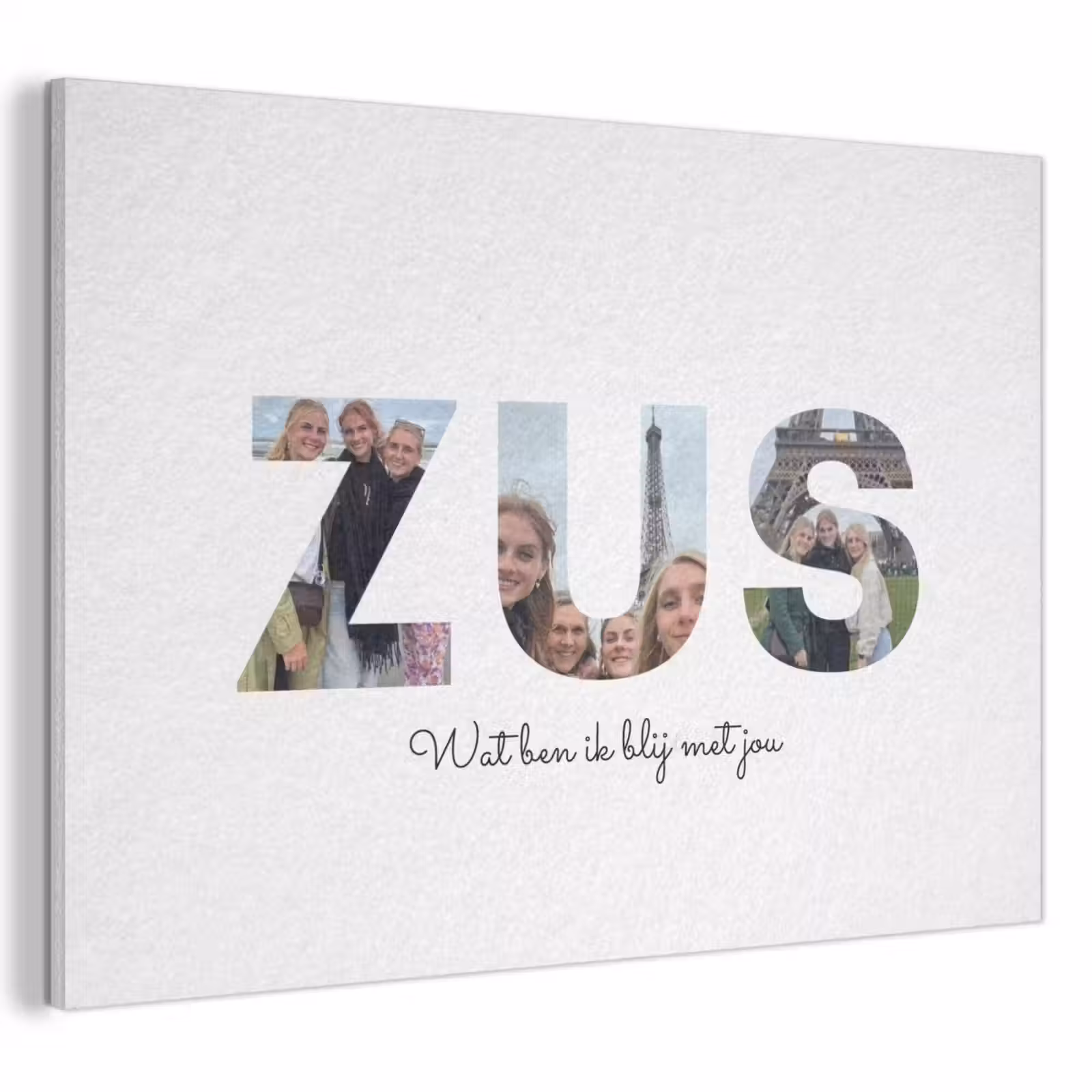 Akoestisch schilderij - Zus - Lettercollage — 1