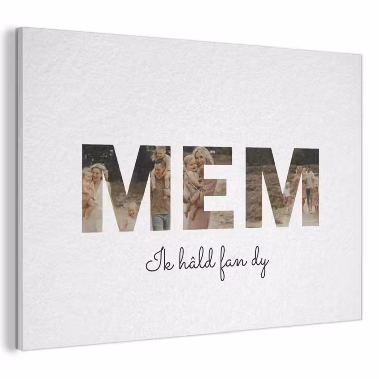 Akoestisch schilderij - Mem - Lettercollage — 1