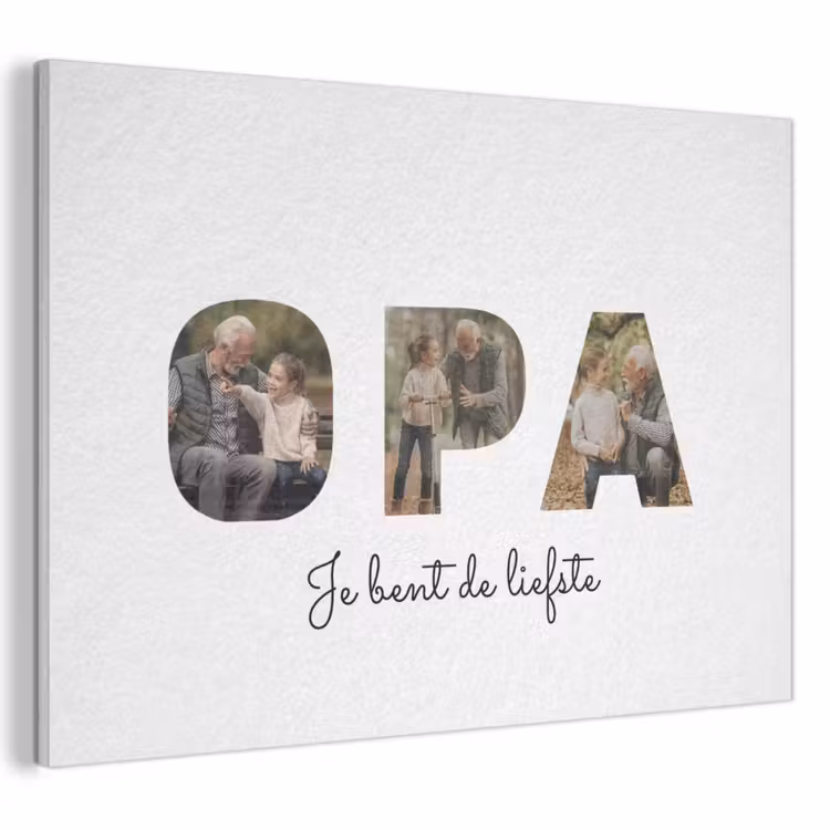 Akoestisch schilderij - Opa - Lettercollage — 1