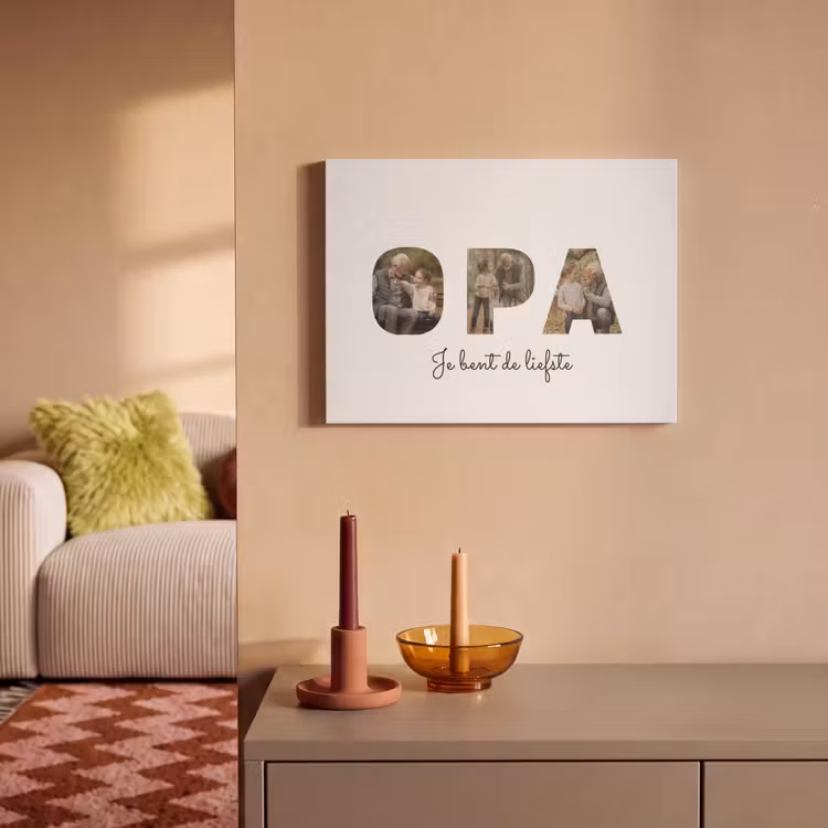 Akoestisch schilderij - Opa - Lettercollage — 2