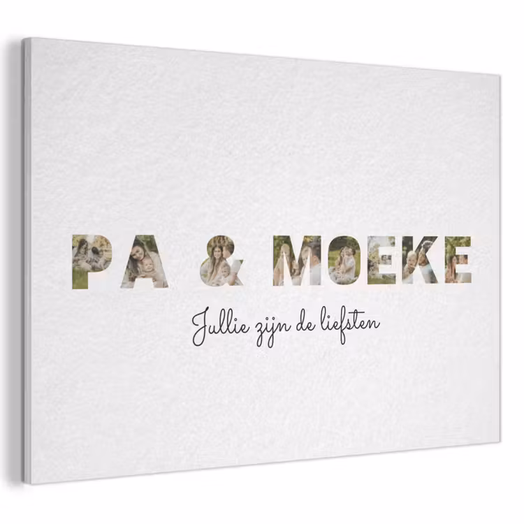 Akoestisch schilderij - Pa & Moeke - Lettercollage — 1