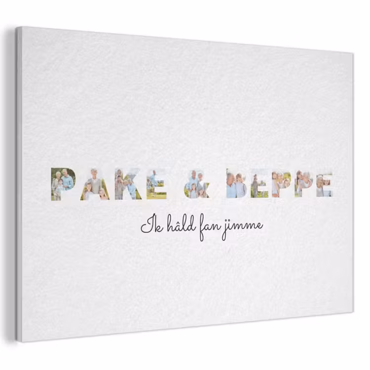 Akoestisch schilderij - Pake & Beppe - Lettercollage — 1