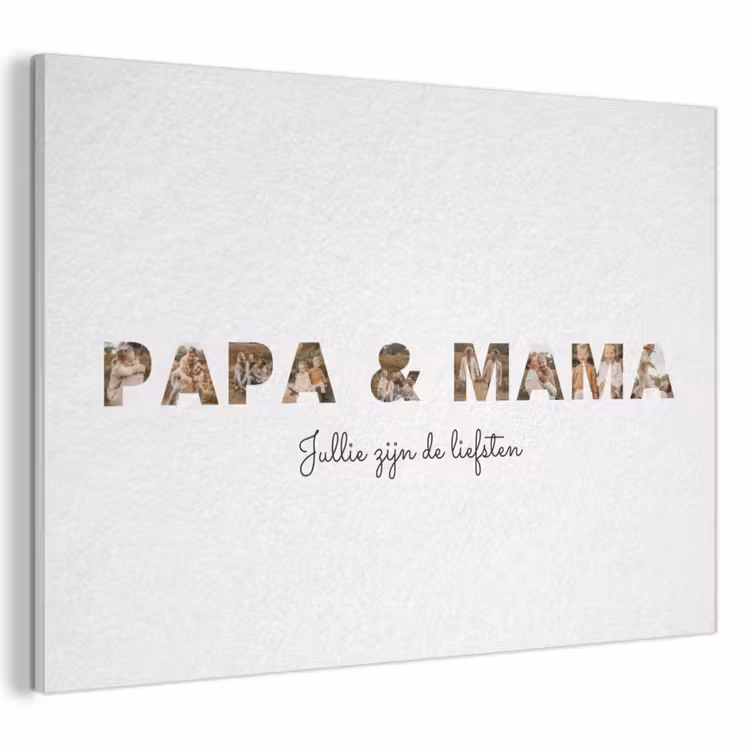 Akoestisch schilderij - Papa & Mama - Lettercollage — 1