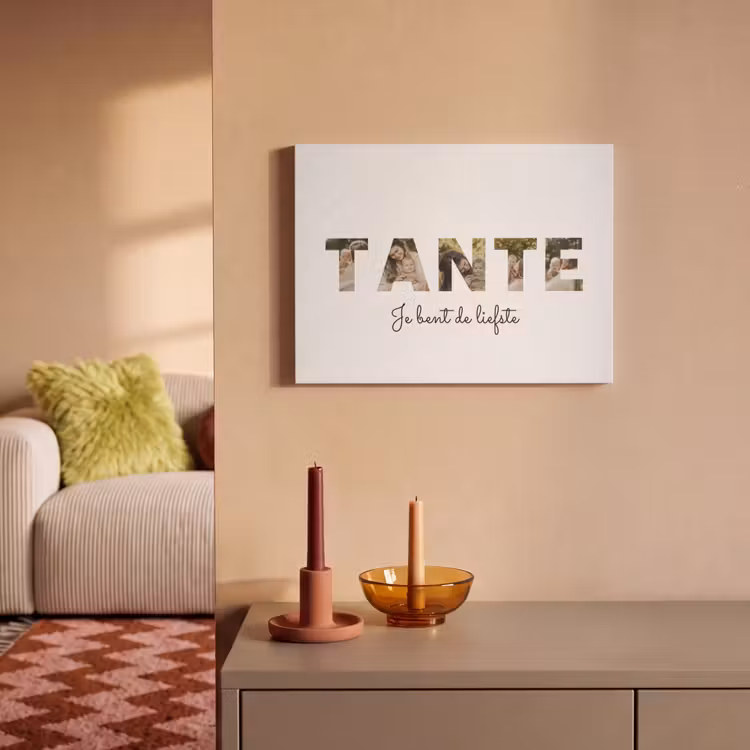 Akoestisch schilderij - Tante - Lettercollage — 2