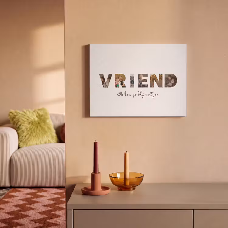 Akoestisch schilderij - Vriend - Lettercollage — 2
