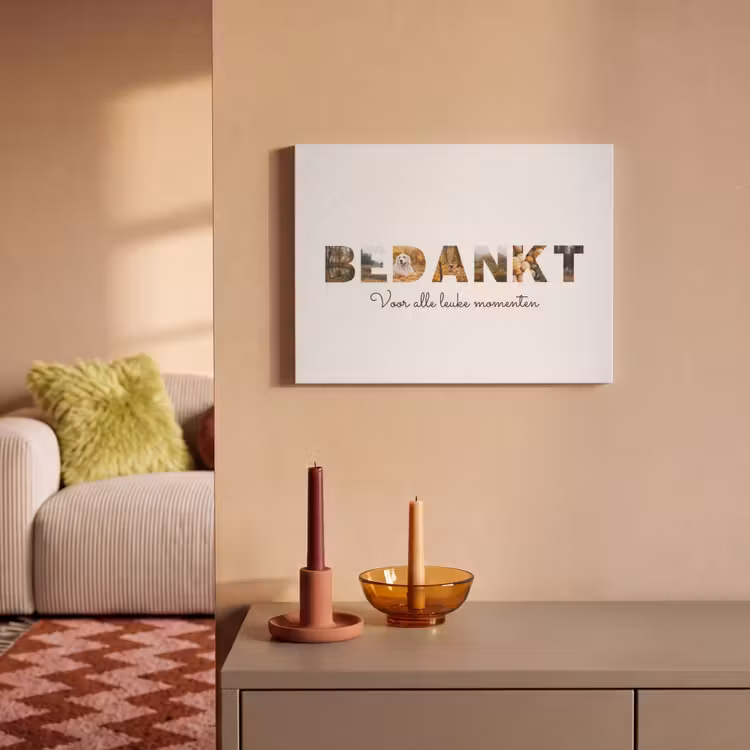 Akoestisch schilderij - Bedankt - Lettercollage — 2