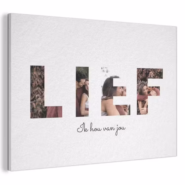 Akoestisch schilderij - Lief - Lettercollage — 1