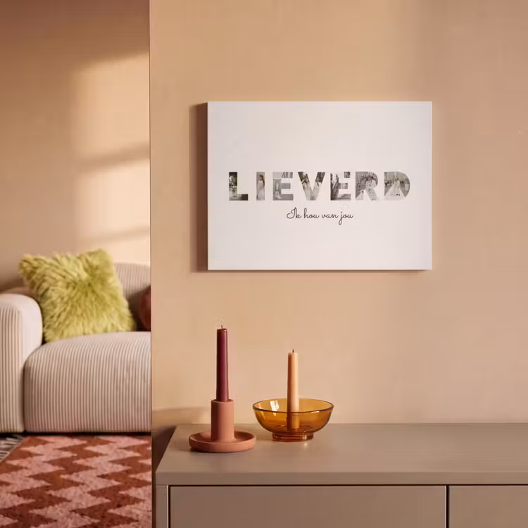 Akoestisch schilderij - Lieverd - Lettercollage — 2