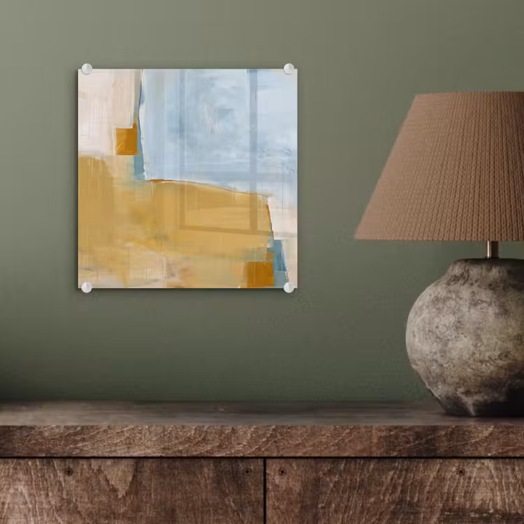 Glas schilderij - Abstract - Kleuren - Kunst - Modern - Blauw — 4
