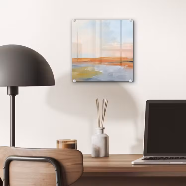 Glas schilderij - Abstract - Landschap - Horizon - Modern - Kleurrijk — 7