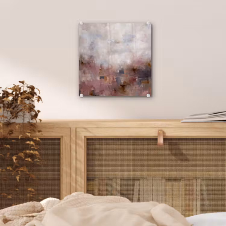 Glas schilderij - Abstract - Vloeiend - Kunst - Modern - Beige — 5