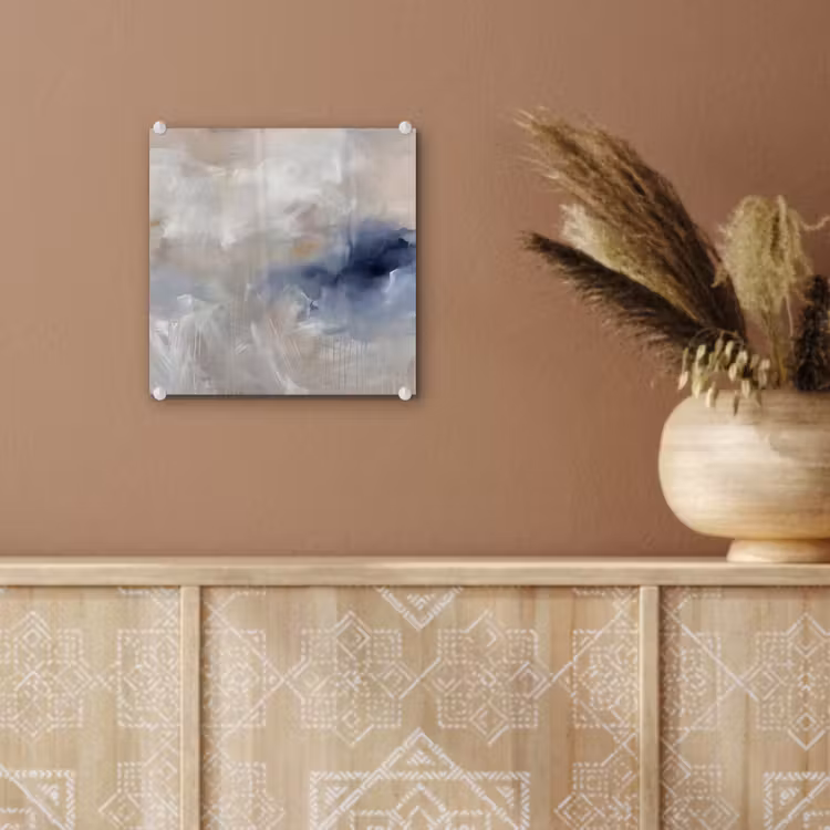 Glas schilderij - Abstract - Wolken - Sfeer - Modern - Beige — 6