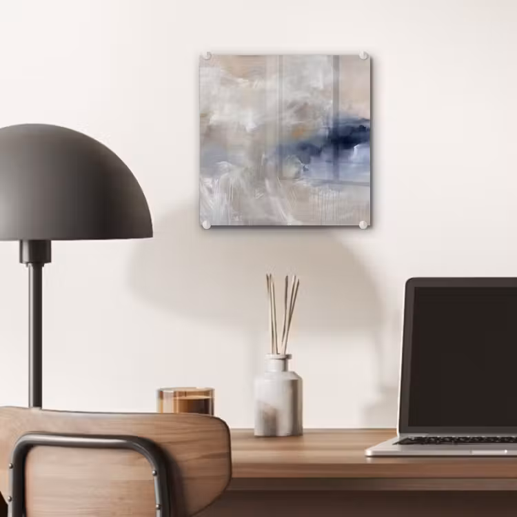 Glas schilderij - Abstract - Wolken - Sfeer - Modern - Beige — 7