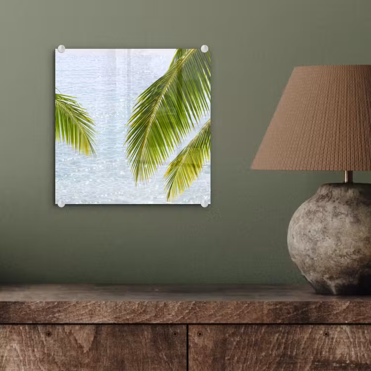 Glas schilderij - Boom - Bladeren - Water - Tropisch - Groen — 4