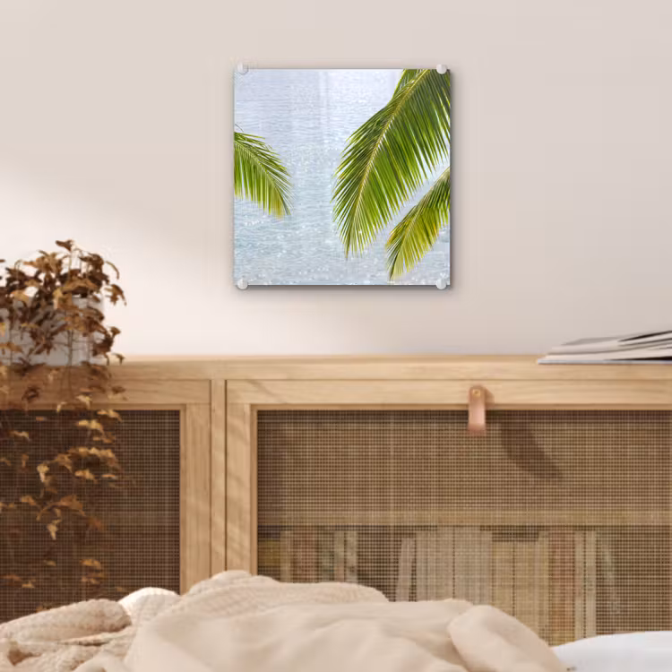 Glas schilderij - Boom - Bladeren - Water - Tropisch - Groen — 5