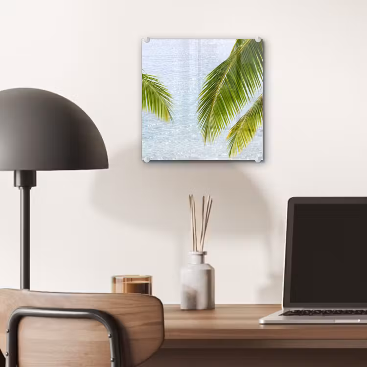 Glas schilderij - Boom - Bladeren - Water - Tropisch - Groen — 7