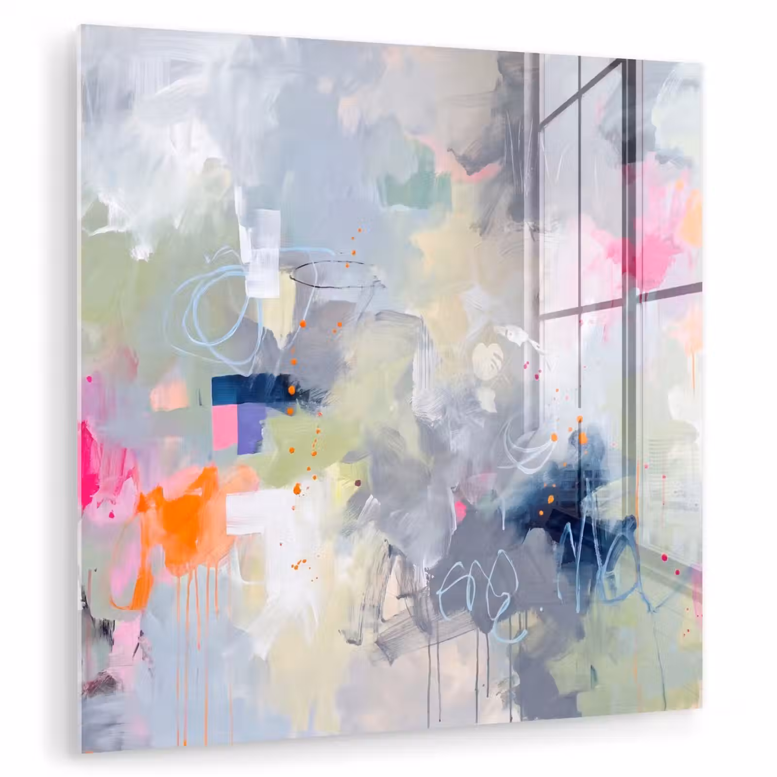 Glas schilderij - Abstract - Kleurrijk - Modern - Kunst — 1