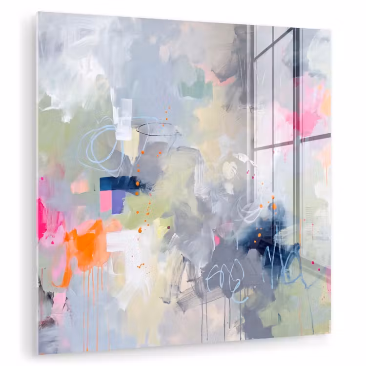 Glas schilderij - Abstract - Kleurrijk - Modern - Kunst — 1