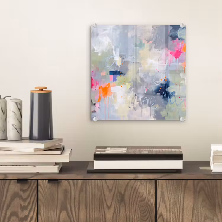 Glas schilderij - Abstract - Kleurrijk - Modern - Kunst — 2