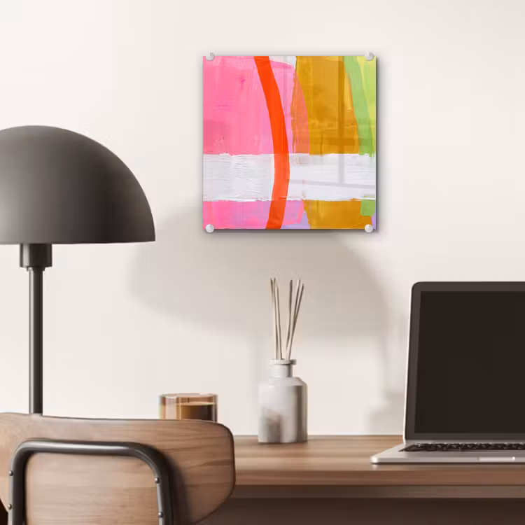 Glas schilderij - Abstract - Kleurrijk - Vormen - Modern - Kunst — 7