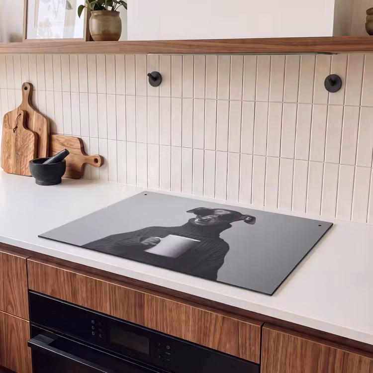 Inductie beschermer en spatscherm (2in1) - Coltrui - Hond - Bril - Mok — 3