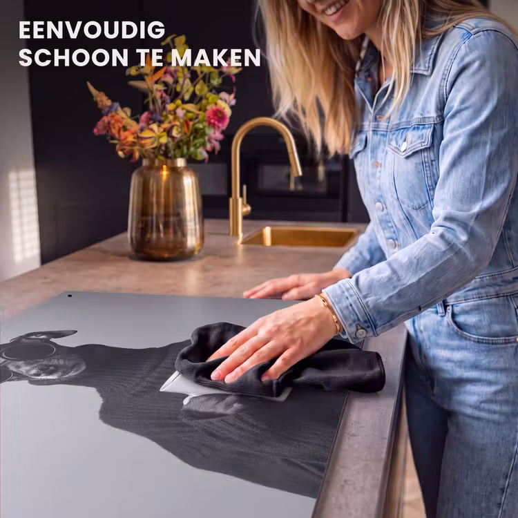 Inductie beschermer en spatscherm (2in1) - Coltrui - Hond - Bril - Mok — 5