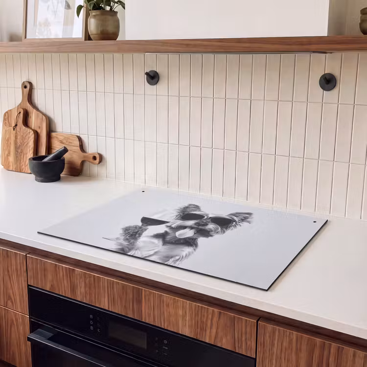 Inductie beschermer en spatscherm (2in1) - Hondje - Wijnglas - Zonnebril - Enthousiast — 3