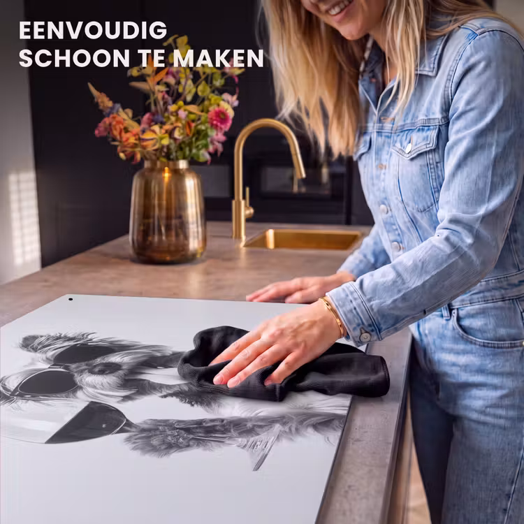Inductie beschermer en spatscherm (2in1) - Hondje - Wijnglas - Zonnebril - Enthousiast — 5
