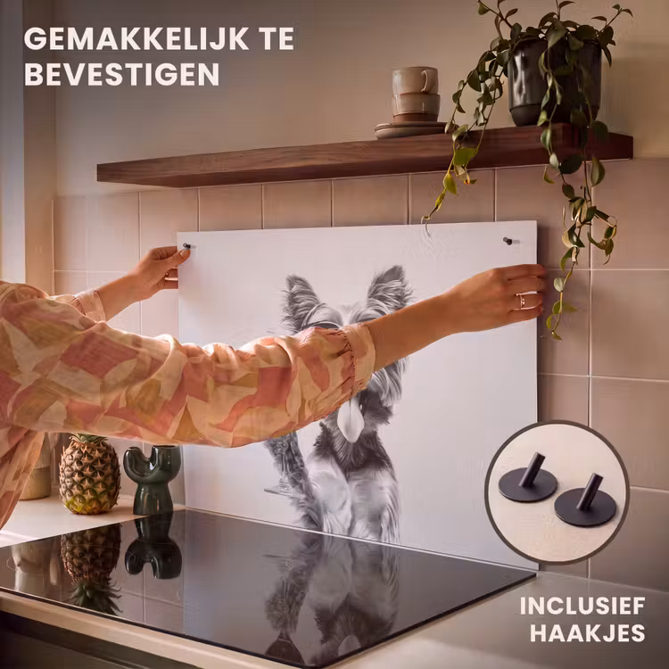 Inductie beschermer en spatscherm (2in1) - Hondje - Wijnglas - Zonnebril - Enthousiast — 7