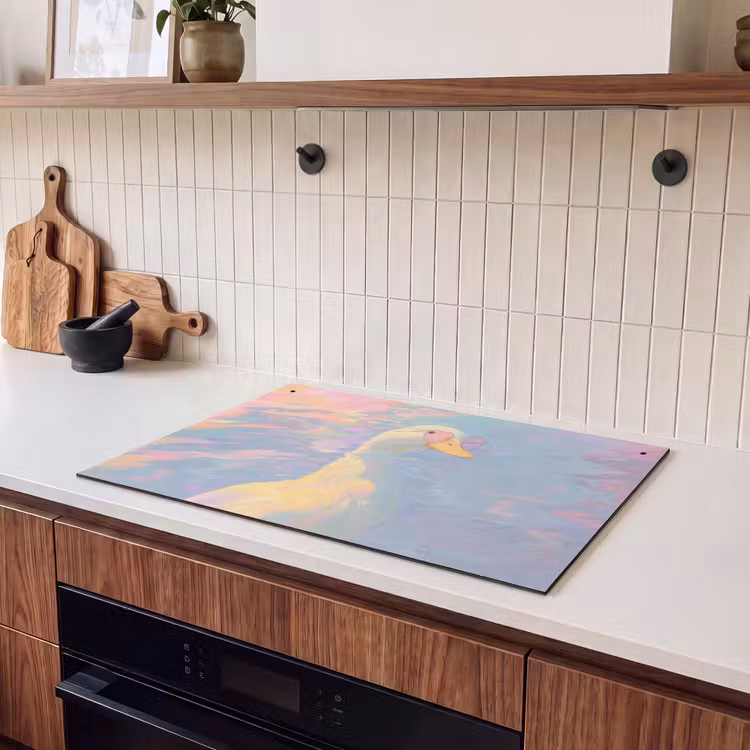 Inductie beschermer en spatscherm (2in1) - Eend - Zonnebril - Water — 3