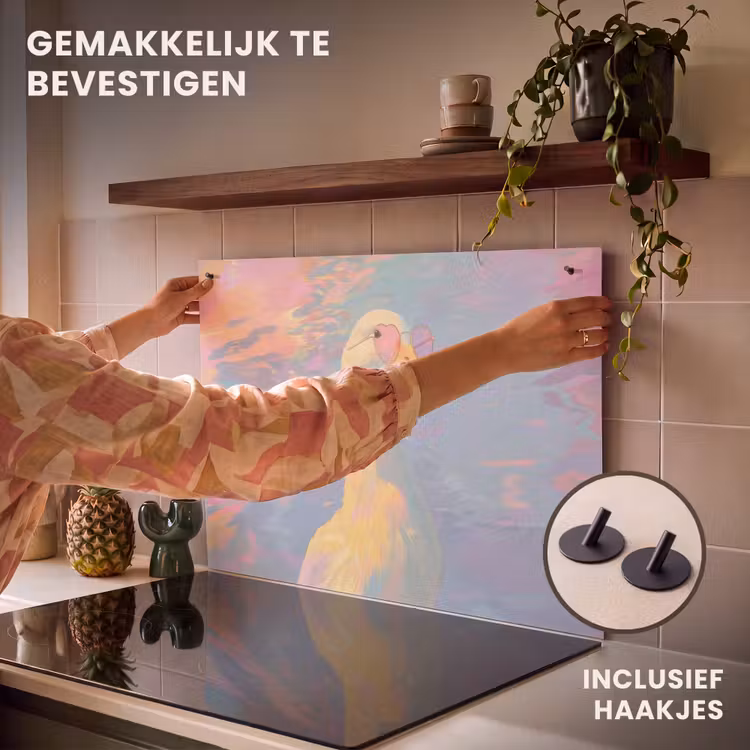 Inductie beschermer en spatscherm (2in1) - Eend - Zonnebril - Water — 7