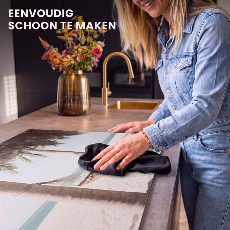 Inductie beschermer en spatscherm (2in1) - Hangmat - Palmbomen - Strand - Zee — 5