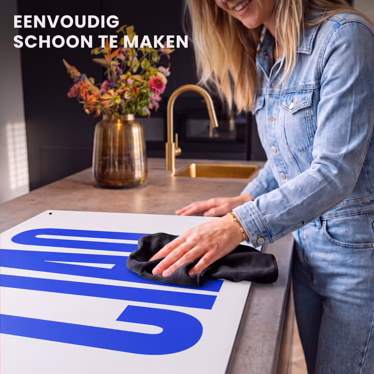 Inductie beschermer en spatscherm (2in1) - Ciao - Hoofdletters - Blauw - Minimalistisch — 5