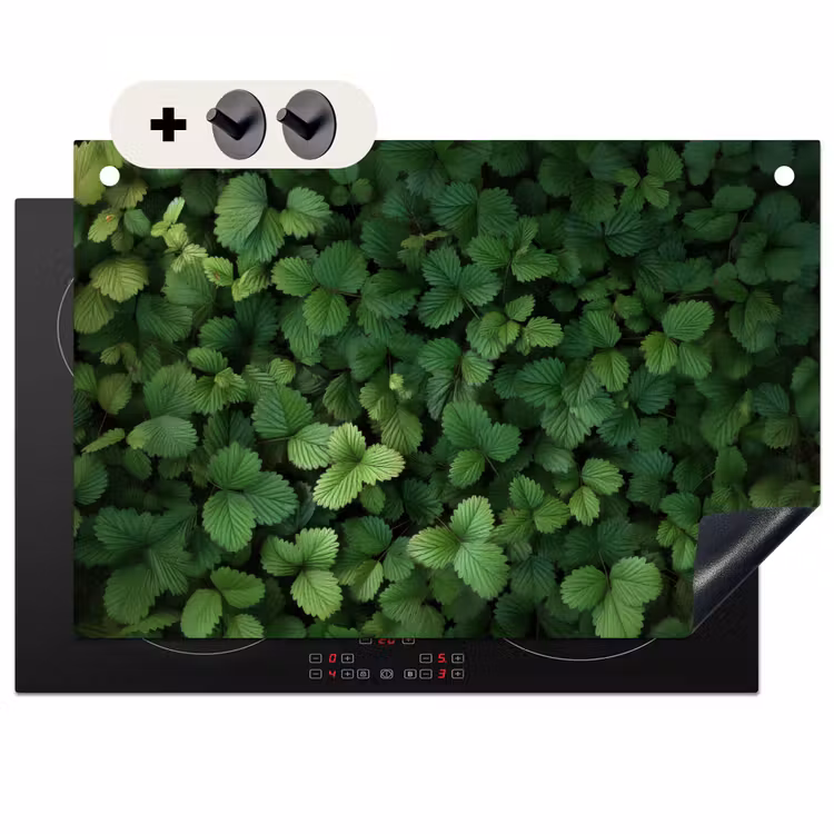 Inductie beschermer en spatscherm (2in1) - Groen - Bladeren - Kartel - Zonlicht — 1