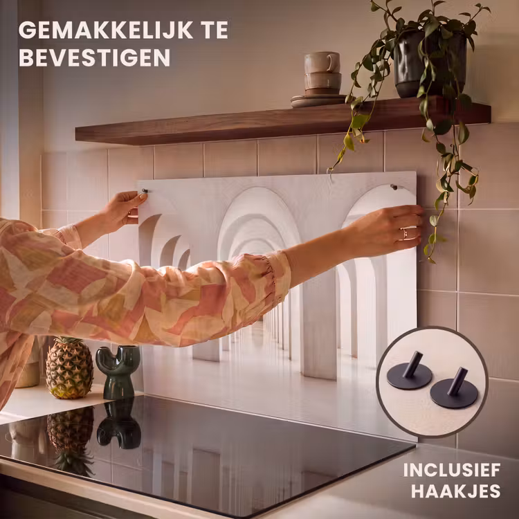 Inductie beschermer en spatscherm (2in1) - Hal - Bogen - Symmetrisch - Modern — 7